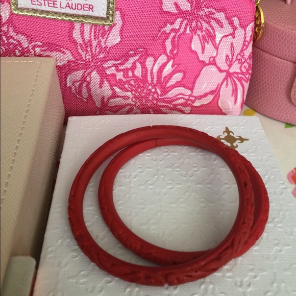 Red Cinnabar slim bangles - Picture 1 of 1